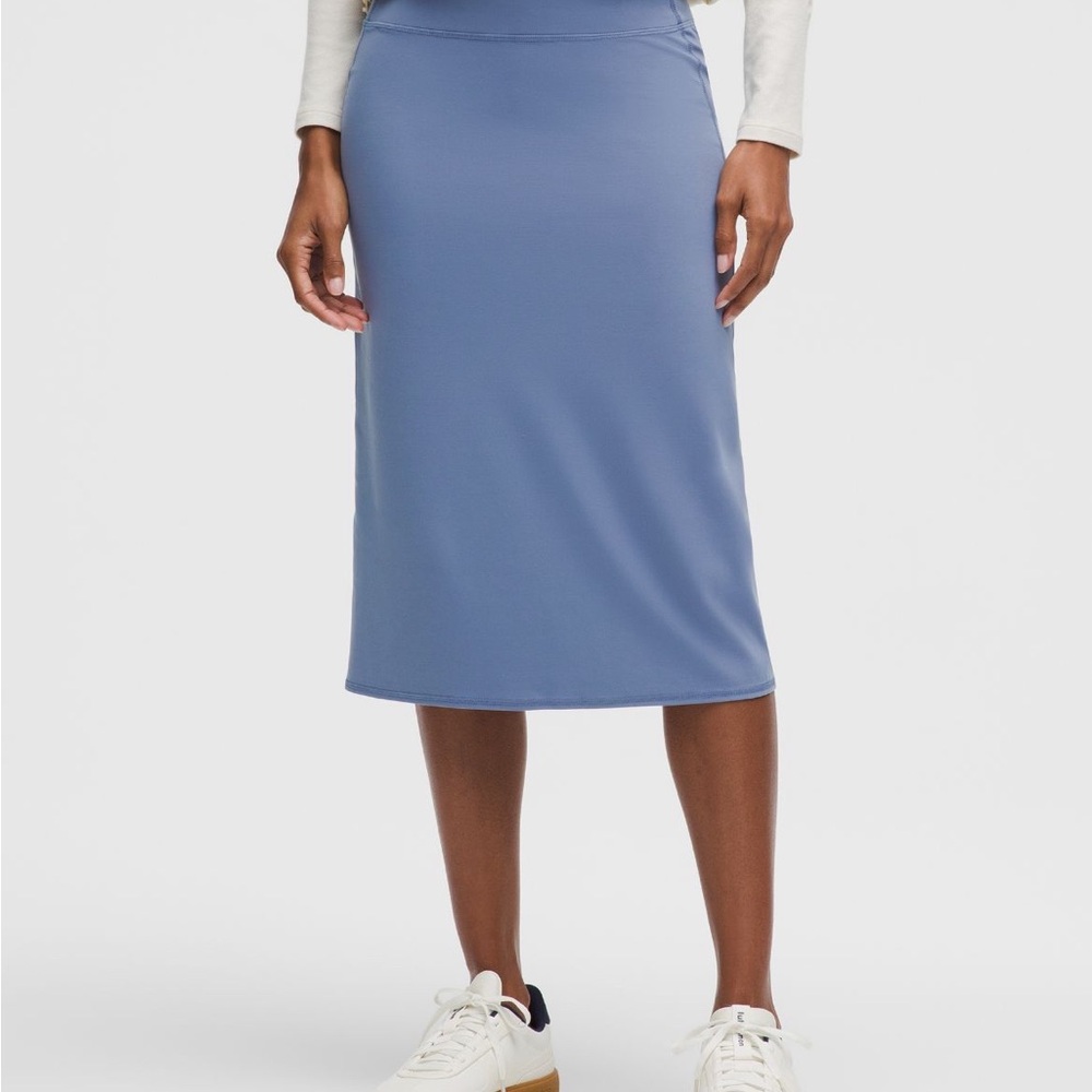 Lululemon Nulu Slim-Fit High Rise Midi Skirt Color Pool Party